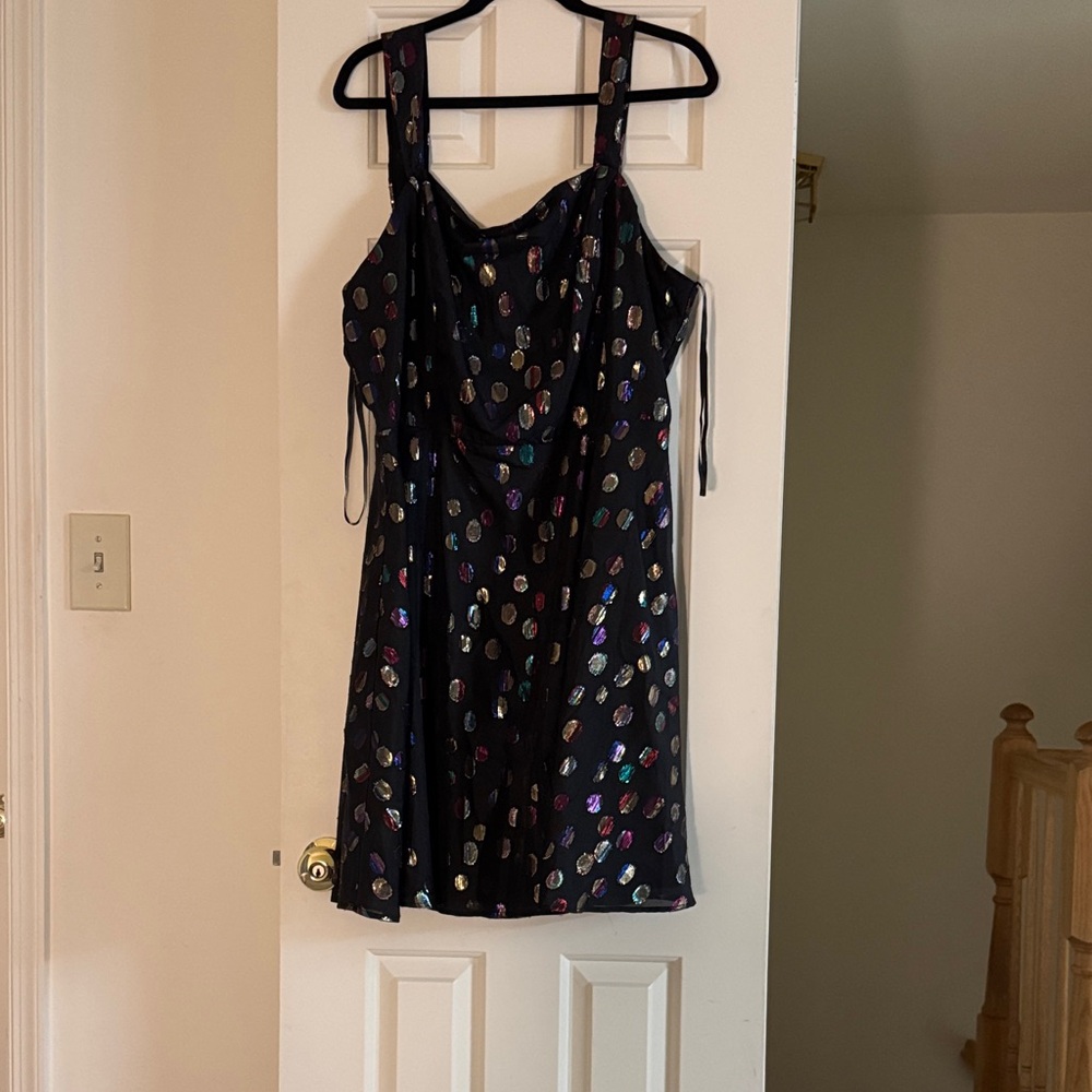 City Studio Black Dress with Multicolor Accents